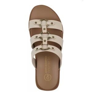 White Mountain Cream Slide Sandals